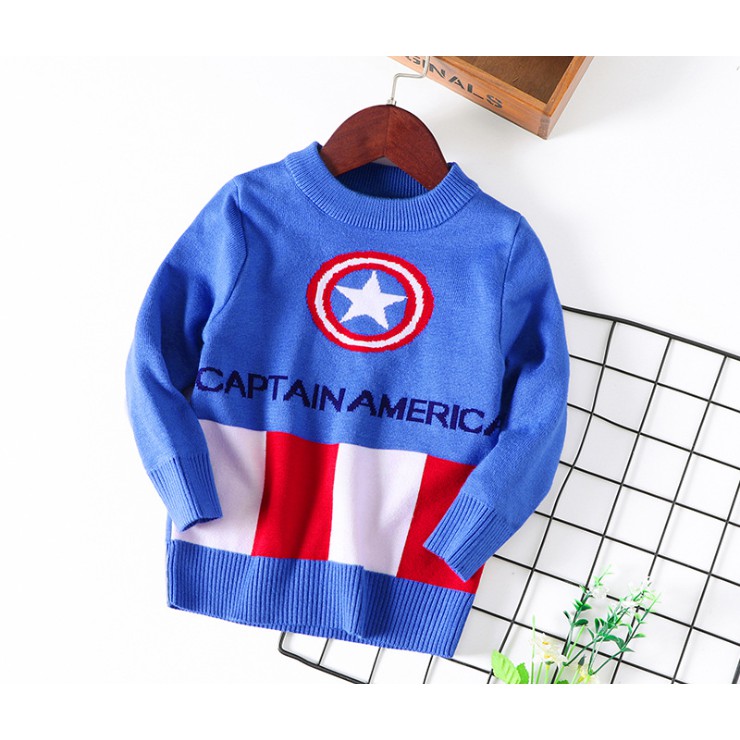 CHÍNH HÃNG_Áo Len 2 Lớp Bé Trai Siêu Anh Hùng_Hãng 27Kids | BigBuy360 - bigbuy360.vn