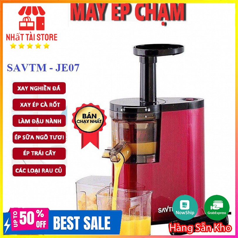 MÁY ÉP CHẬM TỰ ĐỘNG SAVTM JE07 ÉP NƯỚC HOA QUẢ CHÍNH HÃNG BẢO HÀNH 12 THÁNG