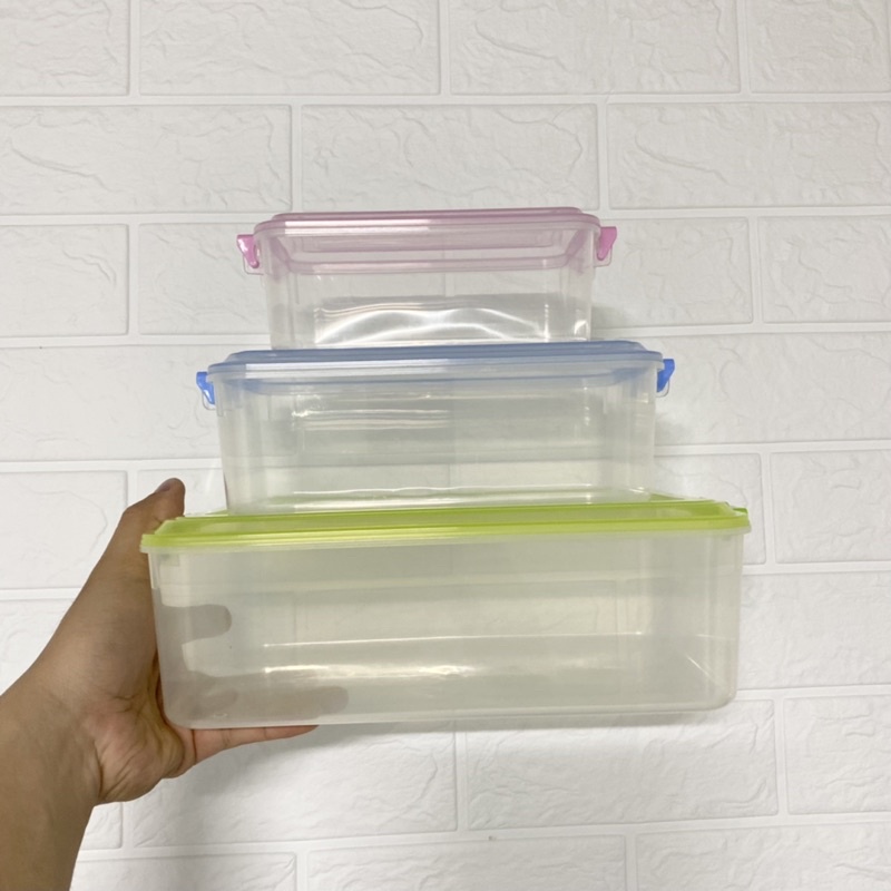Hộp Chữ Nhật Nắp Cài Nhựa Duy Tân 850ml/1600ml/3300ml