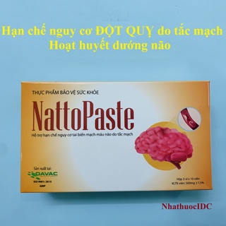 Hạn chế nguy cơ Đột quỵ - NATTOPASTE- Hoạt huyết dưỡng não, hộp 30 viên