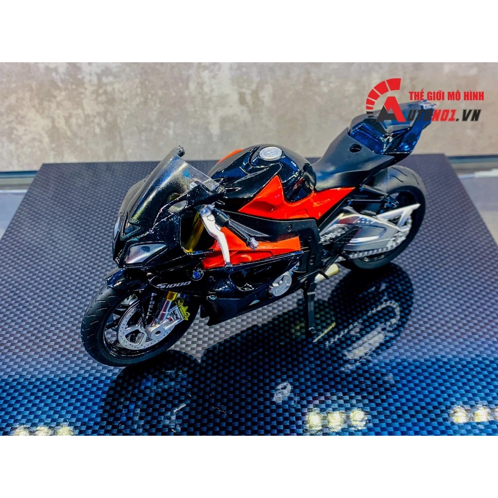 MÔ HÌNH XE BMW S1000RR BLACK RED - ĐỘ PÔ SC AUTONO1 D136