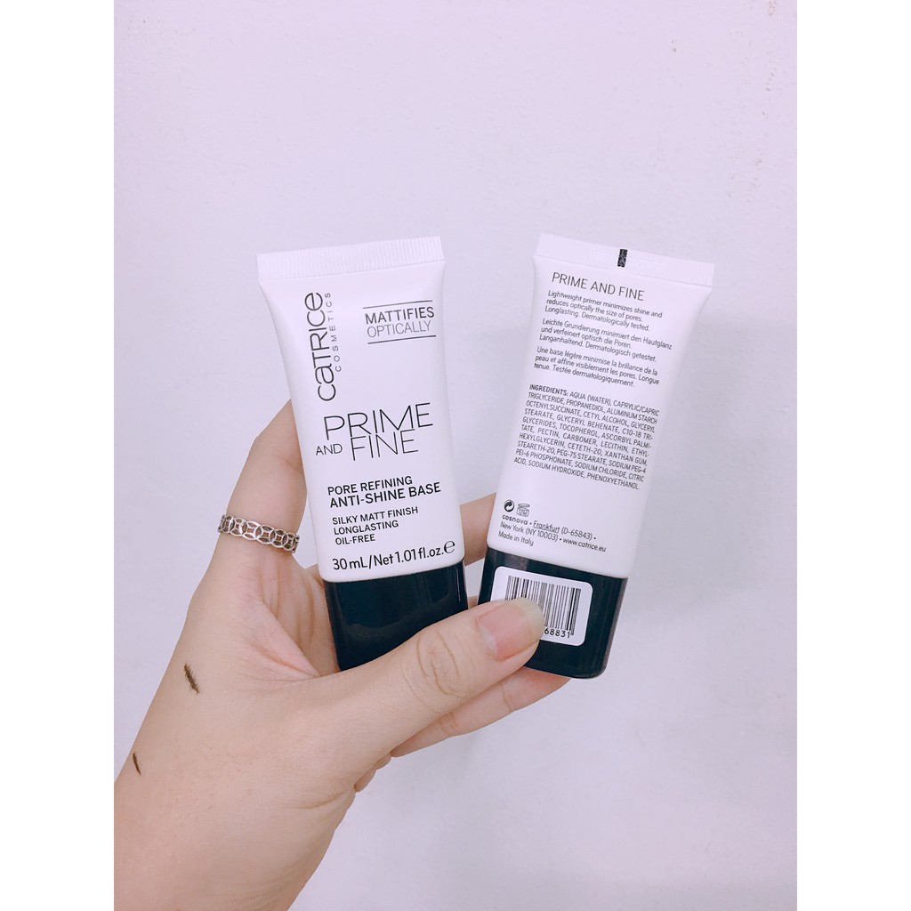 KEM LÓT CATRICE PRIME AND FINE PORE REFINING ANTI-SHINE BASE (30ML)