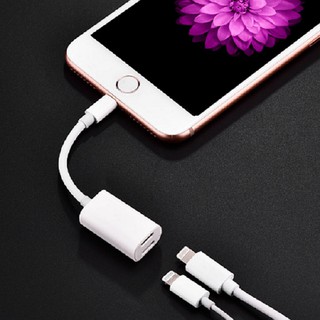 Cáp chia cổng Lightning 1 ra 2 cho Iphone 7, 7 Plus, 8, 8 Plus, X