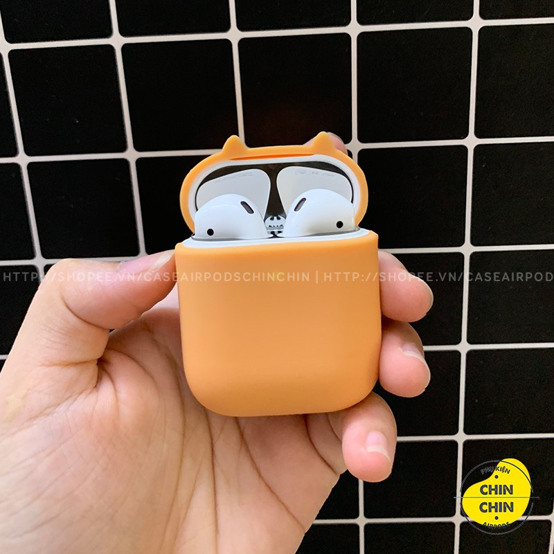 Case Vỏ Bao Airpods Đựng Tai Nghe Airpod 1 2 Pro Cún Shiba Inu Nằm Siêu Dễ Thương - Chin Chin Shop