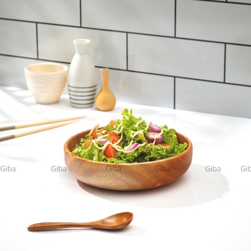 TÔ GỖ POKE BOWL, CHÉN GỖ HÀNG NGUYÊN KHỐI - HÀNG VIỆT NAM XUẤT NHẬT - GIBA