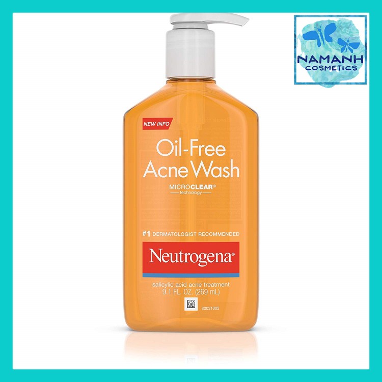 Sữa rửa mặt da mụn Neutrogena Oil-Free Acne Fighting Facial Cleanser Salicylic Acid Acne Treatment 269ml