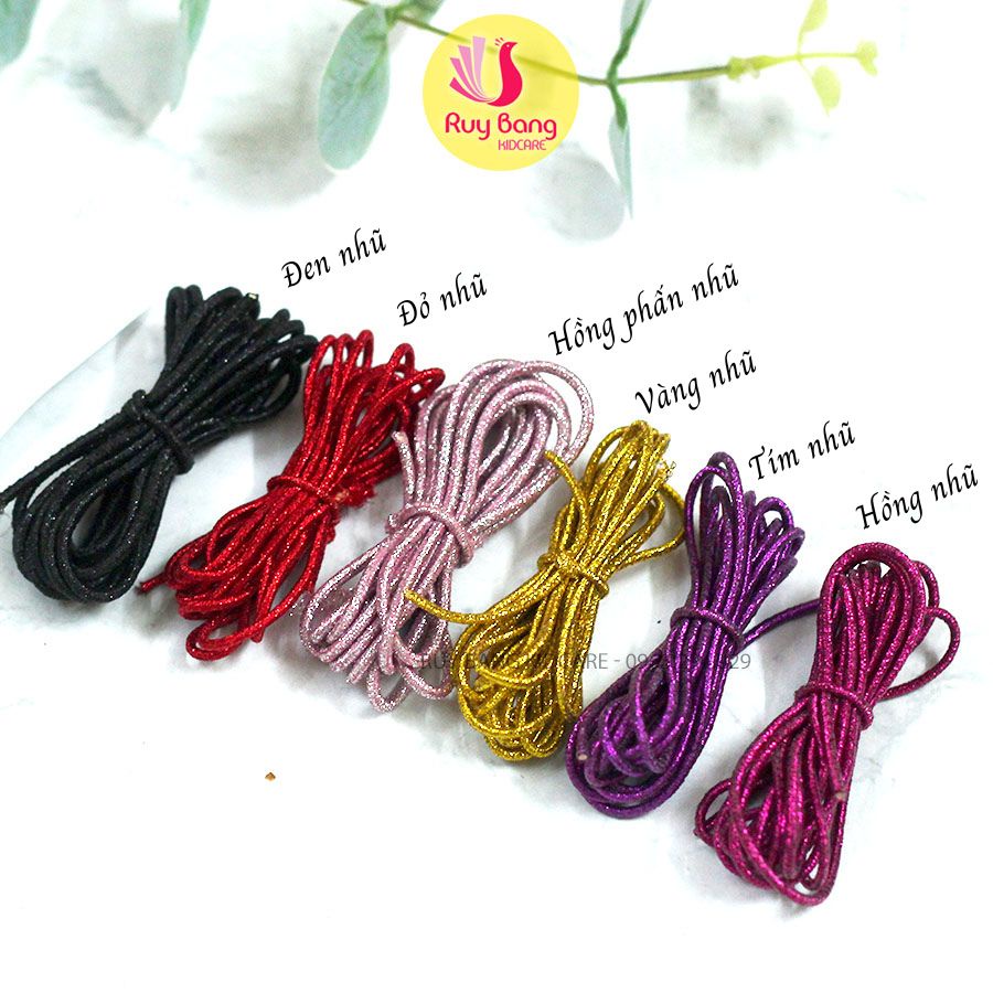 Chun buộc tóc nhũ met - cuộn 5m