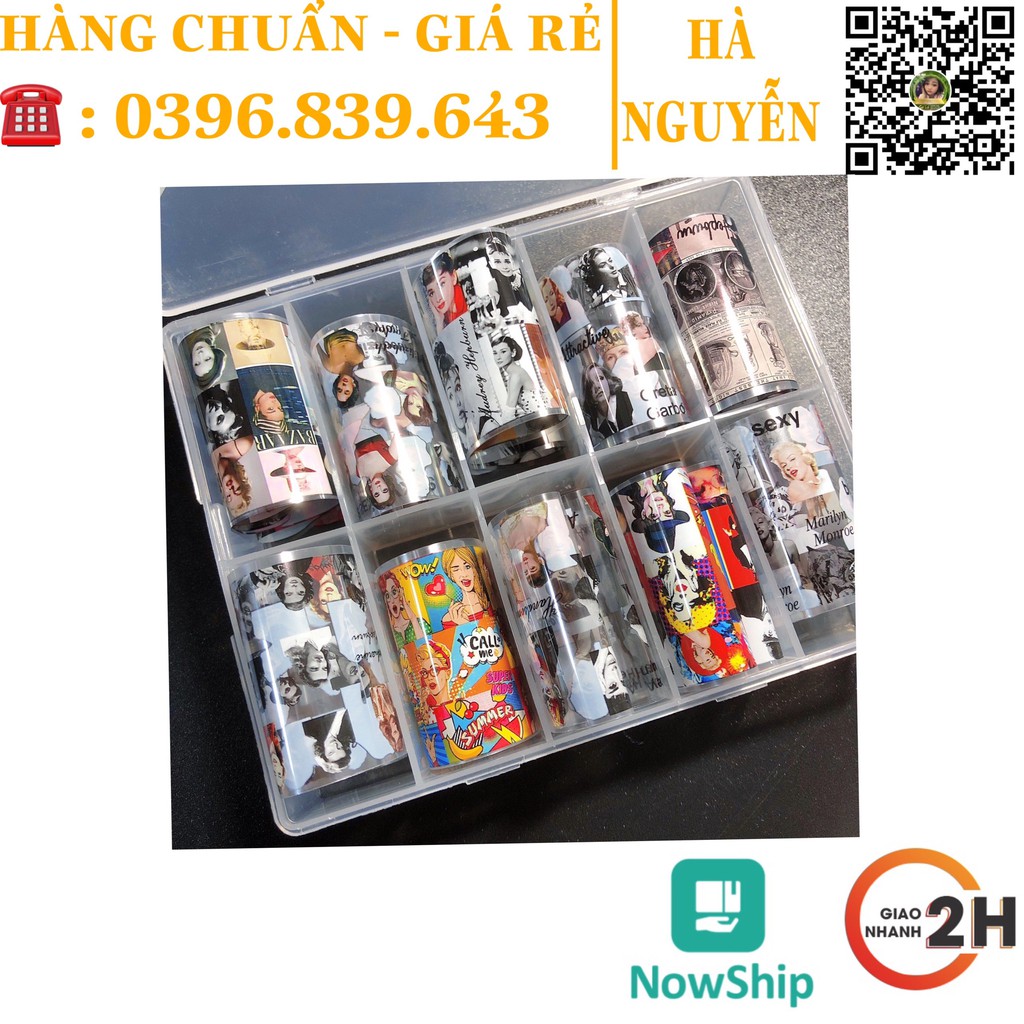 FOil Giật - FOil DÁn  Móng Hộp 10 Cuộn