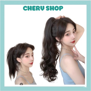 Tóc giả ngoạm xoăn đuôi ngựa 50cm 💄FREESHIP💄 Tóc giả ngoạm xoăn đuôi n49