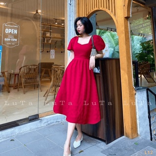 đầm xốp nhăn hở lưng sang chảnh đủ màu hót như hình ld22