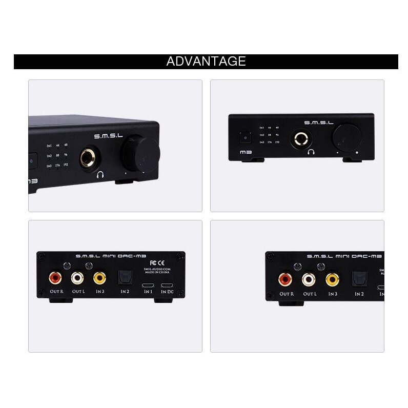 SMSL M3 DAC Headphone Amplifier AMP CS4398 OTG/PC USB/Optical/Coaxial All-in-one Hifi Audio Decoder