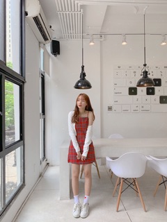 Đầm 2 dây buộc eo (ảnh thật / sẵn)