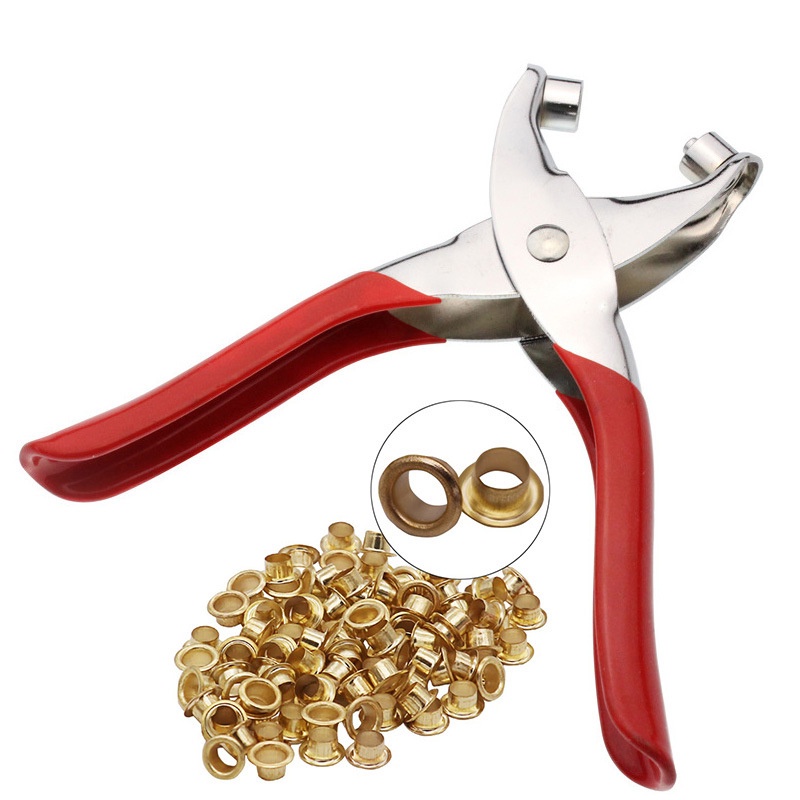 Kìm Bấm Cúc Vành Áo Kim Loại Đa Năng Bộ Kìm Bấm Khuy Kèm Cúc Bấm 9.5mm Thép Không Gỉ, Khoen Ore Quần Áo Tiện Lợi beeshop