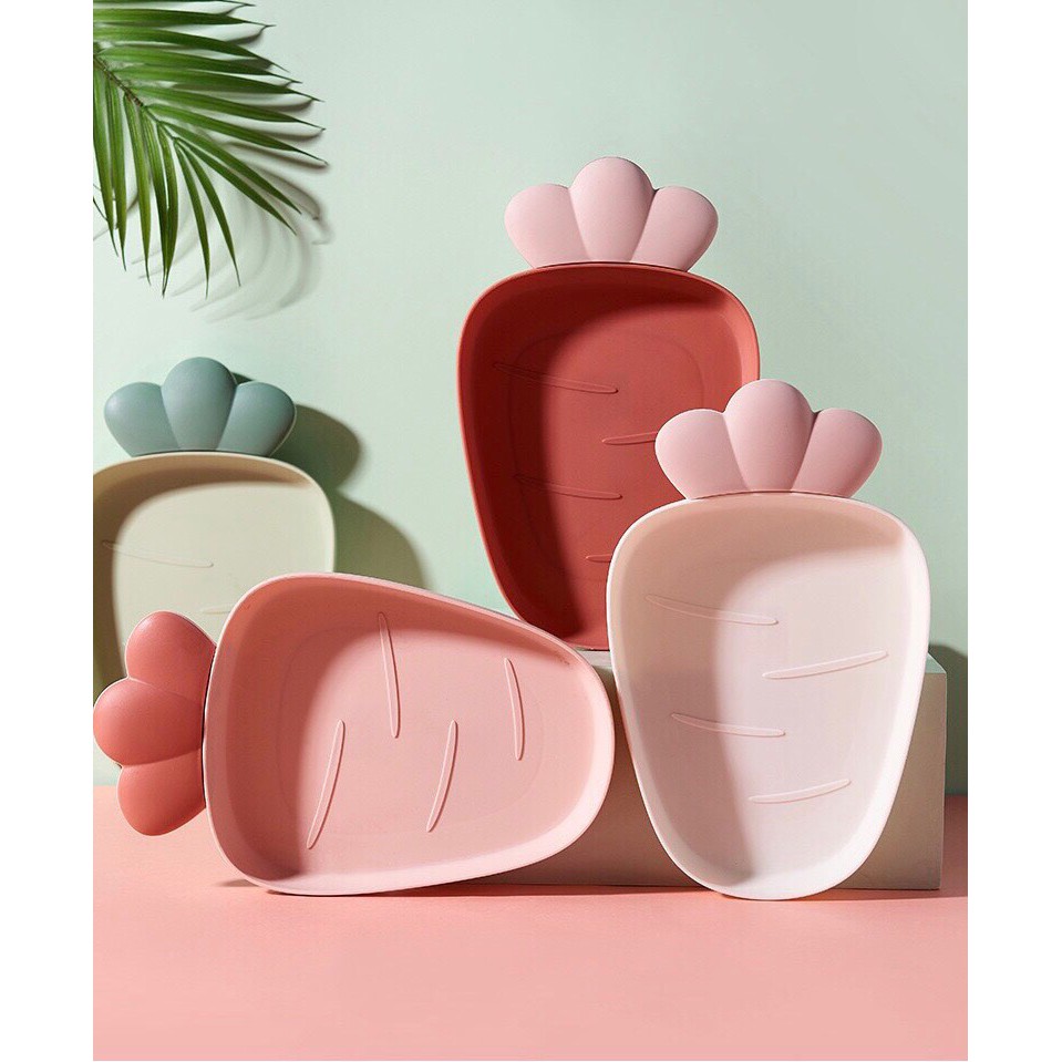 Khay Ăn Dặm Hình Cà Rốt Cho Bé Chống Rơi Vỡ