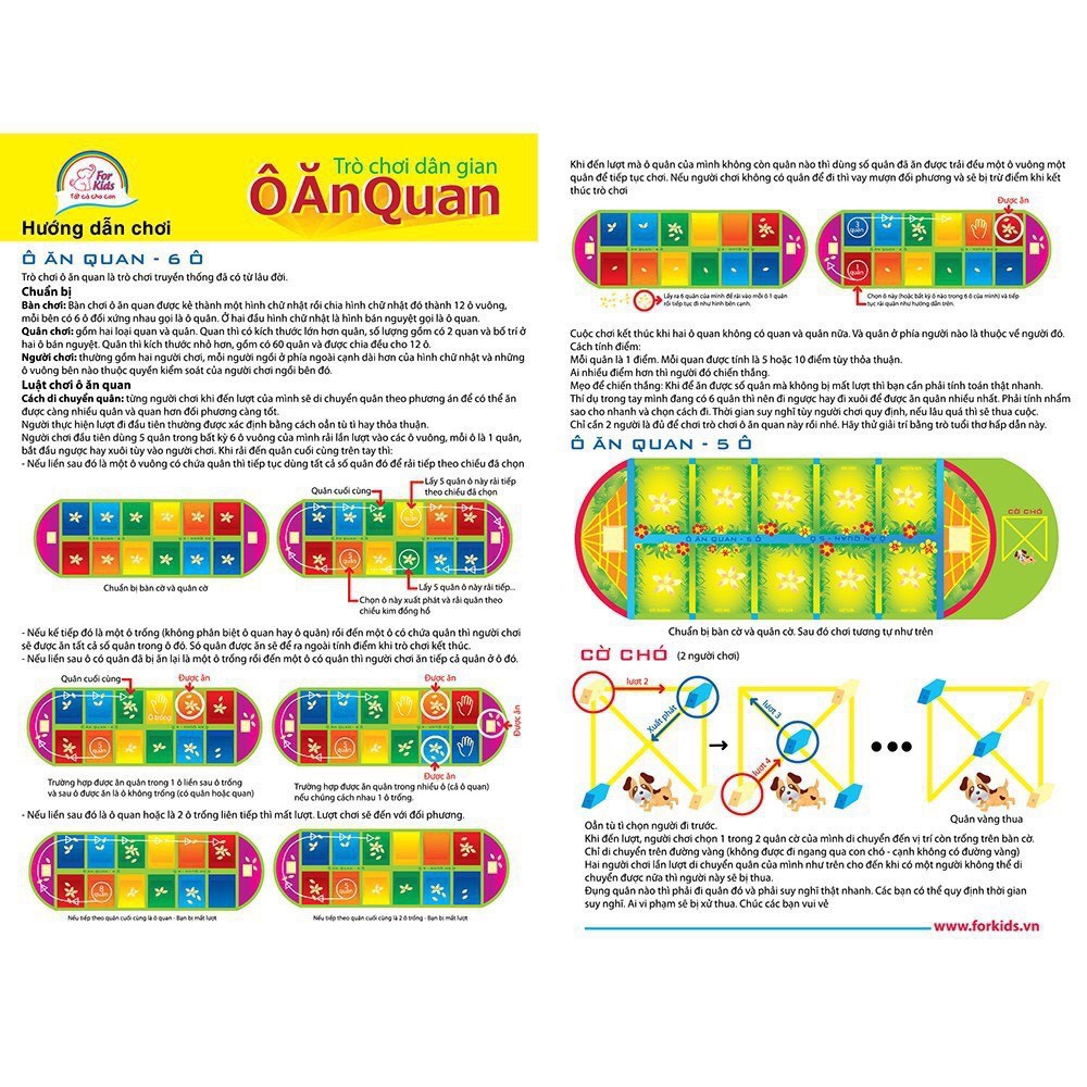 Ô Ăn Quan - Cờ Vây - Cờ Caro - Trò Chơi Dân Gian- Đồ Chơi Trí Tuệ 3 in 1