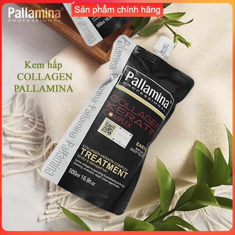 HẤP DẦU SUÔN MƯỢT PALLAMINA COLLAGEN KERATIN COMPLEX TÚI CHÍNH HÃNG 500ML [Chính hãng]