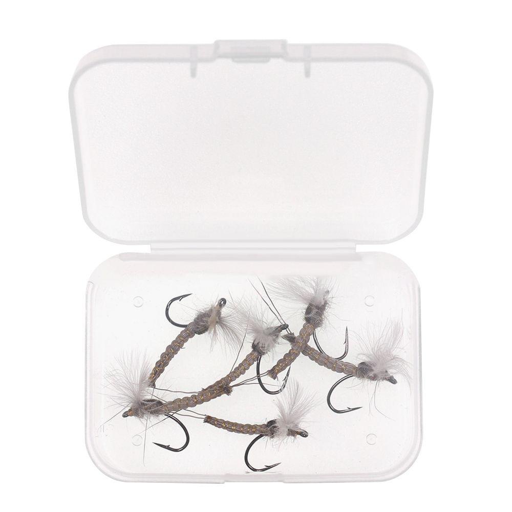 MUVAKO 2 Cái Móc Mayfly Nhân Tạo 10# Mồi Câu Cá Giả Có Cánh Gắn Lông Vũ CDC