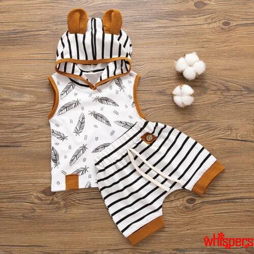 Bộ quần và áo hoodie thiết kế dễ thương dành cho trẻ sơ sinh