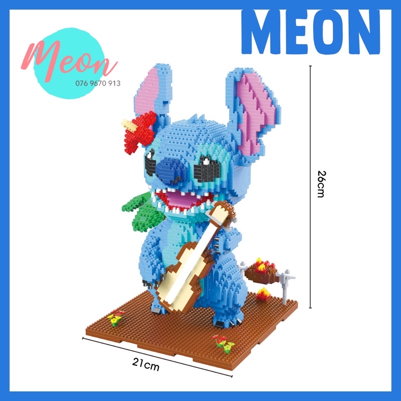Miniblock đồ chơi xếp hình lego Stitch size XL