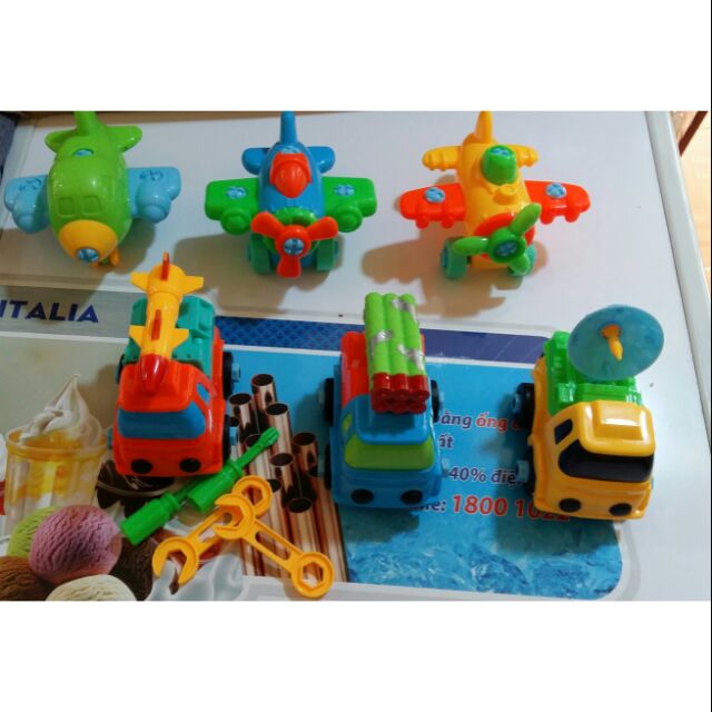 Sét 6 ô tô máy bay cho bé