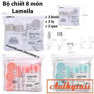 Bộ chiết mỹ phẩm du lịch 8 món Lameila nhỏ gọn, tiện dụng