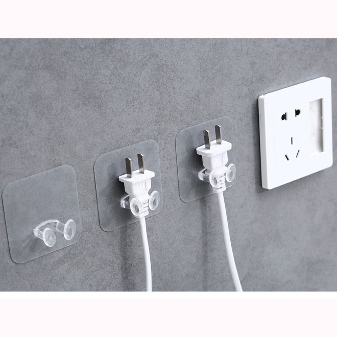 Móc dán trong suốt kẹp dây điện