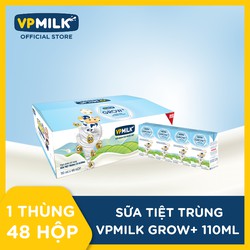 Thùng 48 hộp sữa tươi tiệt trung VPMilk Grow Plus 110ml