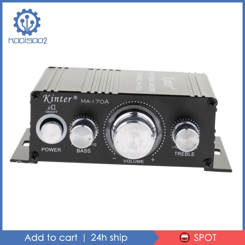 Mini Amplifier Bluetooth Audio 2.0CH Stereo Volume Bass Treble Control