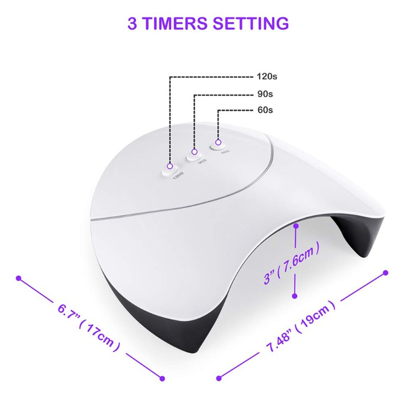 Đèn LED UV USB 36W Hong Khô Sơn Móng Tay Cảm Biến Tự Động