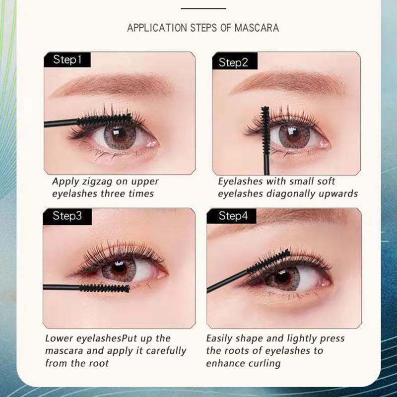 Mascara 3D Đầu Cọ Siêu Mịn Chống Thấm Nước Không Nhòe Chuốt Dài Và Cong Mi Tự Nhiên