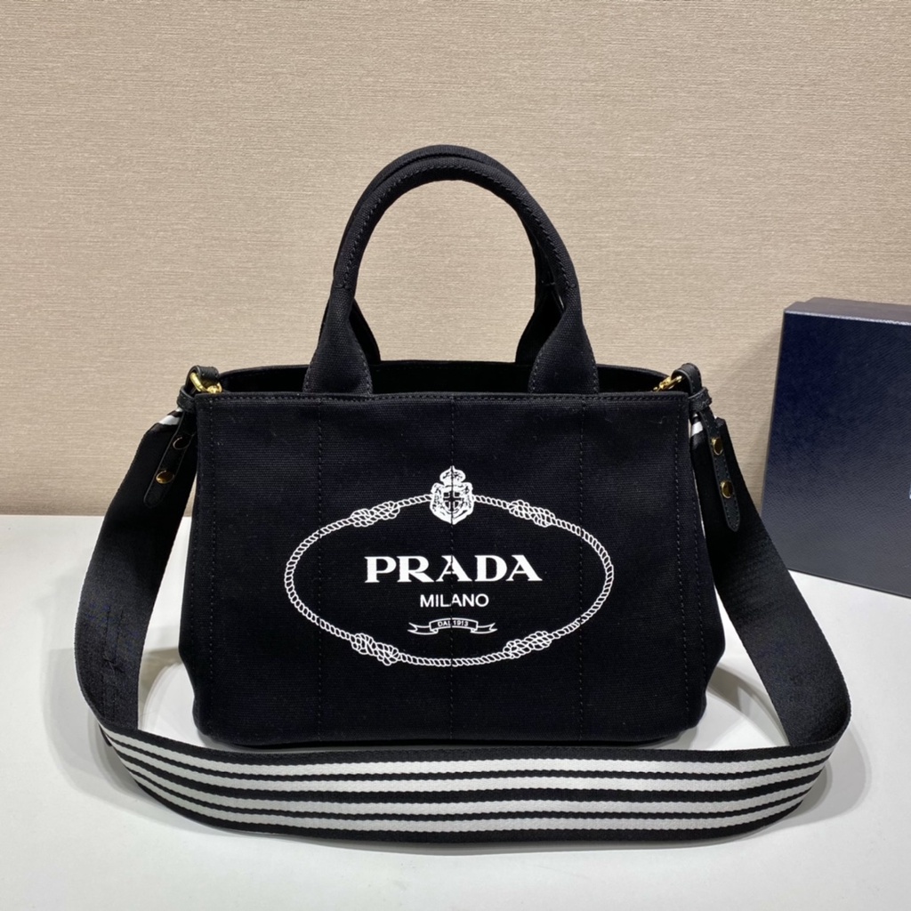 Túi xách nữ da thật thời trang cao cấp Prada thiết kế dây đeo vai có thể tháo rời và điều chỉnh được, phong cách cổ điển