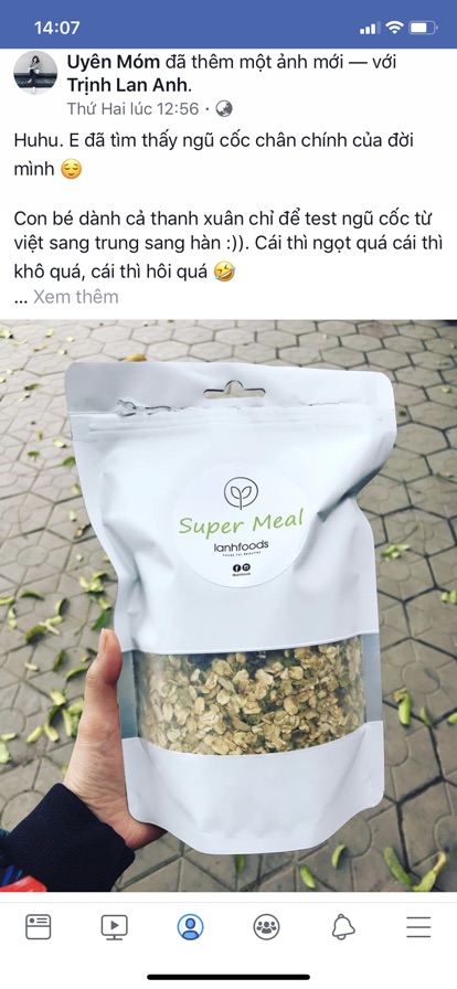 Granola Giảm Cân Vị Matcha Không Đường LANHFOODS