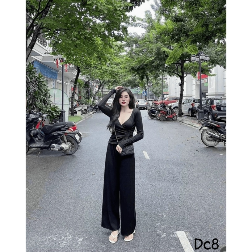 (Mẫu Mới) Sale Lớn Sét Thun Gân Hack Dáng Cổ Y Siêu Xinh UP h.h.p