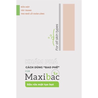 Sữa rửa mặt tạo bọt Maxibac pH5.5 chai 100ml