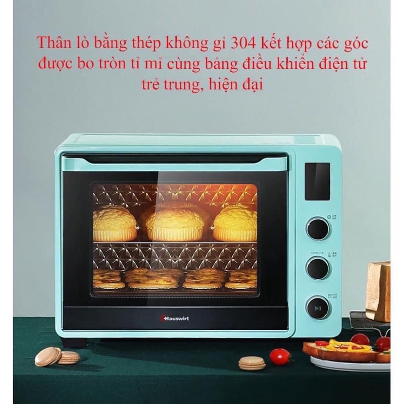 Lò nướng điện tử Hauswirt C40 1 lớp kính nhiệt chuẩn- Hàng sẵn