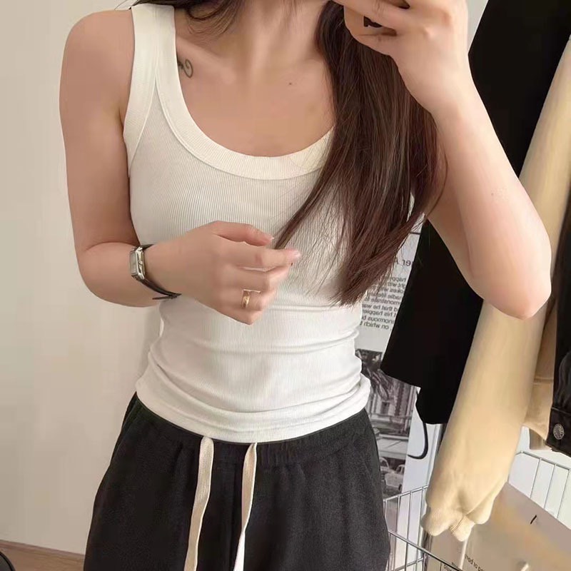 Áo ba lỗ nữ, Áo tanktop dáng dài ôm body chất borip 100% cotton mềm mát mã A08