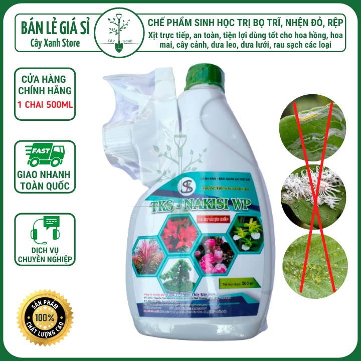 Chế Phẩm Sinh Học Diệt Bọ Trĩ, Rệp Sáp, Rầy, Sâu Cho Hoa Hồng, Cây Cảnh - Đã Pha Sẵn, Xịt Trực Tiếp, An Toàn