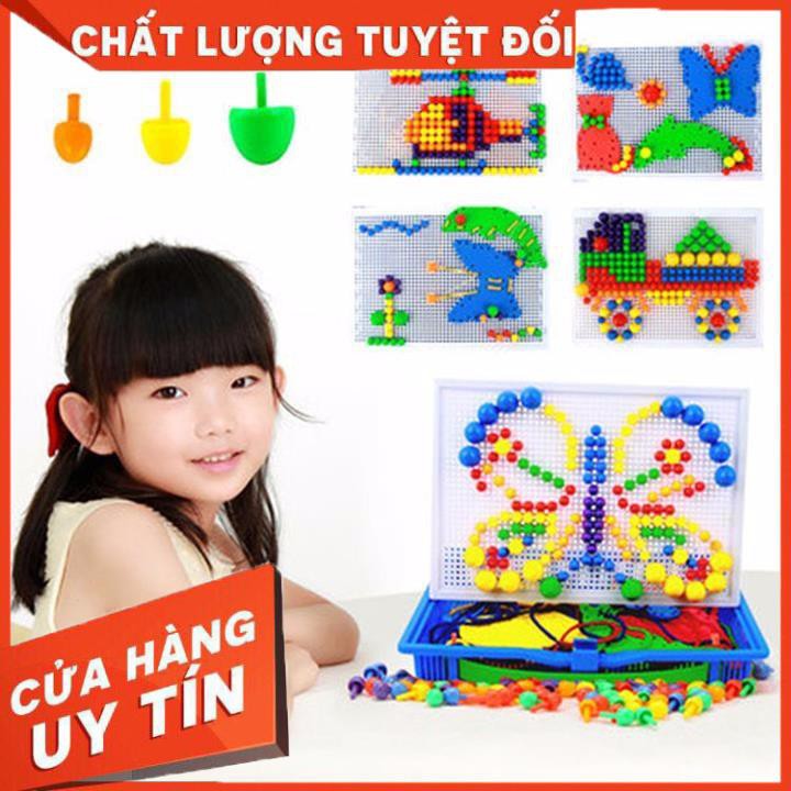 [XẢ KHO+FREE SHIP] Bộ Đồ Chơi Ghép Hạt Nhựa Creative Mosaic 296 Hạt