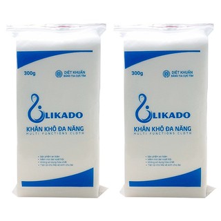 COMBO 5 BỊCH KHĂN VẢI KHÔ ĐA NĂNG LIKADO 300G ( MẪU MỚI)