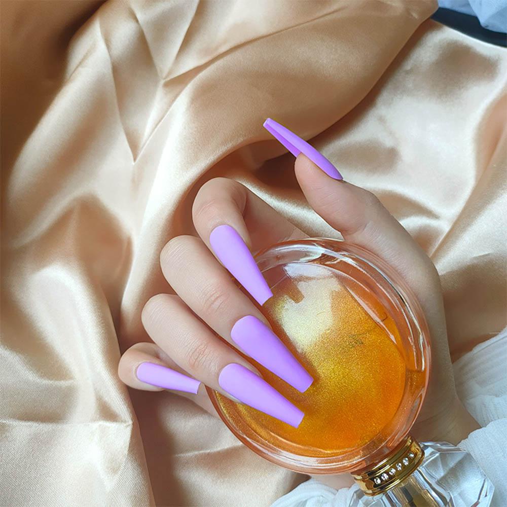 Hộp 20 Móng Tay Giả Múa Ba Lê Dáng Dài Thời Trang Cho Nữ