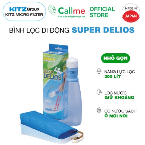 Bình lọc nước di động Callme Super Delios SD8S2 dung tích 300ml lọc Clo và tạp chất có trong nước tiện lợi và an toàn