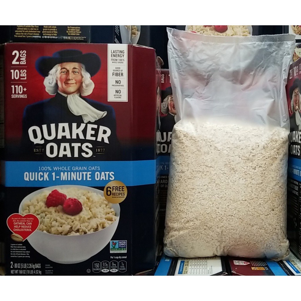 Yến Mạch Cán Dẹt Giảm Cân QUAKER OATS 100% chính hãng nhập khẩu từ Mỹ - Vietfarm