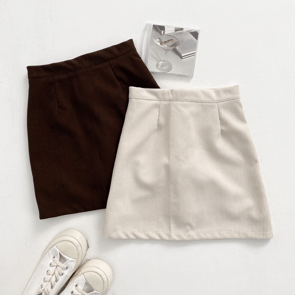 Chân váy ngắn chữ A nhung tăm ulzzang cạp cao thời trang Hàn Quốc thu đông FMStyle Saigon 21CV12GO0301 | BigBuy360 - bigbuy360.vn