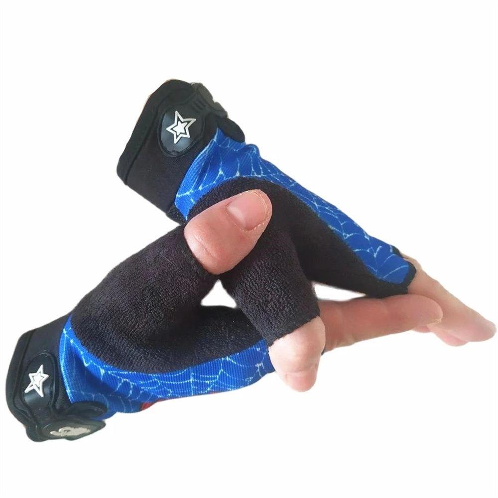 Găng Tay Hở Ngón Chạy Xe Đạp Chống Trượt Cho Bé Trai