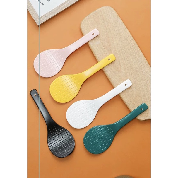 Muôi lấy Cơm  Bằng Sứ Chống Nóng, Chống Dính 5 Màu Decor Phòng Bếp Bàn Ăn Cực Cute Dễ Thương