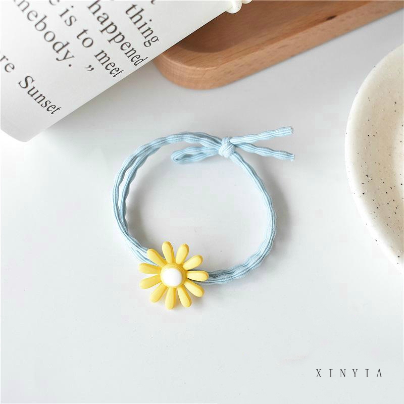 Dây buộc tóc cao su co giãn hình quả trứng kiểu Hàn Quốc xinh xắn trẻ trung dành cho nữ