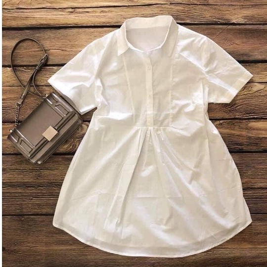 ( HÀNG CHÍNH HÃNG) Áo sơ mi trắng cộc tay và dài tay cho mẹ bầu sang choảnh