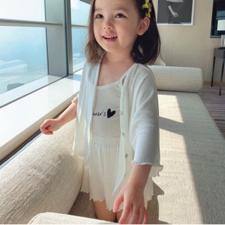 Set bộ áo 2 dây kèm cadigan bé gái vivi