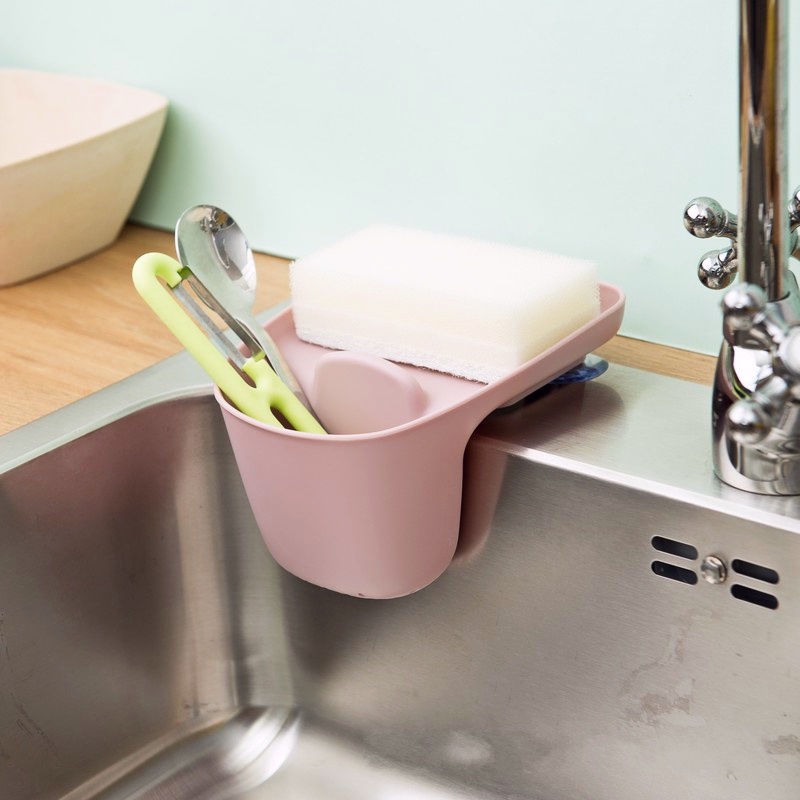 Giá Đỡ Xà Phòng/Mút Rửa Chén Gắn Vòi Nước Bồn Rửa Nhà Bếp/Phòng Tắm