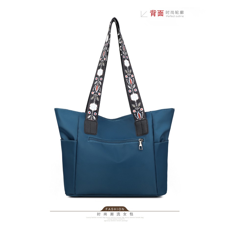Túi Tote Vải Oxford Thêu Họa Tiết Thời Trang Chống Thấm Nước Siêu Nhẹ Dễ Phối Đồ Cho Nữ 2021